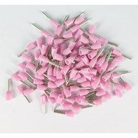 BL034 Boot Lace Pin Ferrule Insulated 0.34x6mm Pink 500 Pack