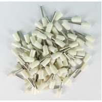 BL050 Boot Lace Pin Ferrule Insulated 0.50x8mm White 500 Pack