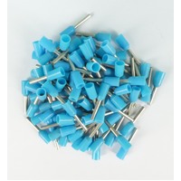 BL075 Boot Lace Pin Ferrule Insulated 0.75x8mm Blue 500 Pack