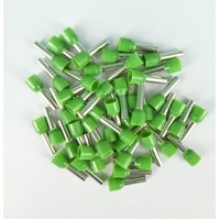 BL060 Boot Lace Pin Ferrule Insulated 6.0x12mm Green 100 Pack