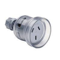 Clipsal 438-TR Extension Socket Rewireable Cord Ordinary Duty Flexible 10A 250V 3 Pin Flat Clear