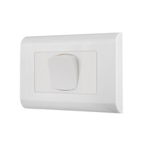 S1L Euro Dolly Series Large Plate 1 Gang Light Switch