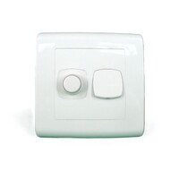 S2LL Euro Dolly Series Extra Large Plate 2 Gang Light Switch with Dimmer