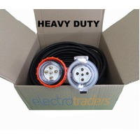 20 Amp Heavy Duty Extension Lead 3 Phase 5 Pin 50 Metres