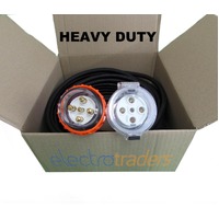 50 Amp Heavy Duty Extension Lead 3 Phase 5 Pin 10 Metres
