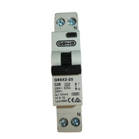 GEN3 G60X2-25A Double Pole Safety Switch RCBO 25 Amp 6kA Single Module RCD/MCB