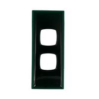 AS2BC/B Powerclip 2 Gang ARCHITRAVE Grid plate and Cover Black