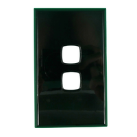 S2C/B Powerclip 2 Gang Light Switch | Black Cover Only