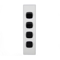 AS4/ELV Powerclip 4 Gang ARCHITRAVE Light Switch Extra Low Voltage 12-24V