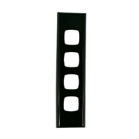 AS4BC/B Powerclip 4 Gang ARCHITRAVE Grid plate and Cover Black
