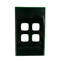 S4BC/B Powerclip 4 Gang Light Switch Grid Plate and Cover Only Black