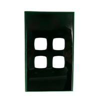 S4C/B Powerclip 4 Gang Light Switch Cover | Black