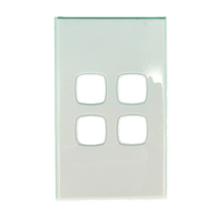 S4C Powerclip 4 Gang Light Switch White Cover Only